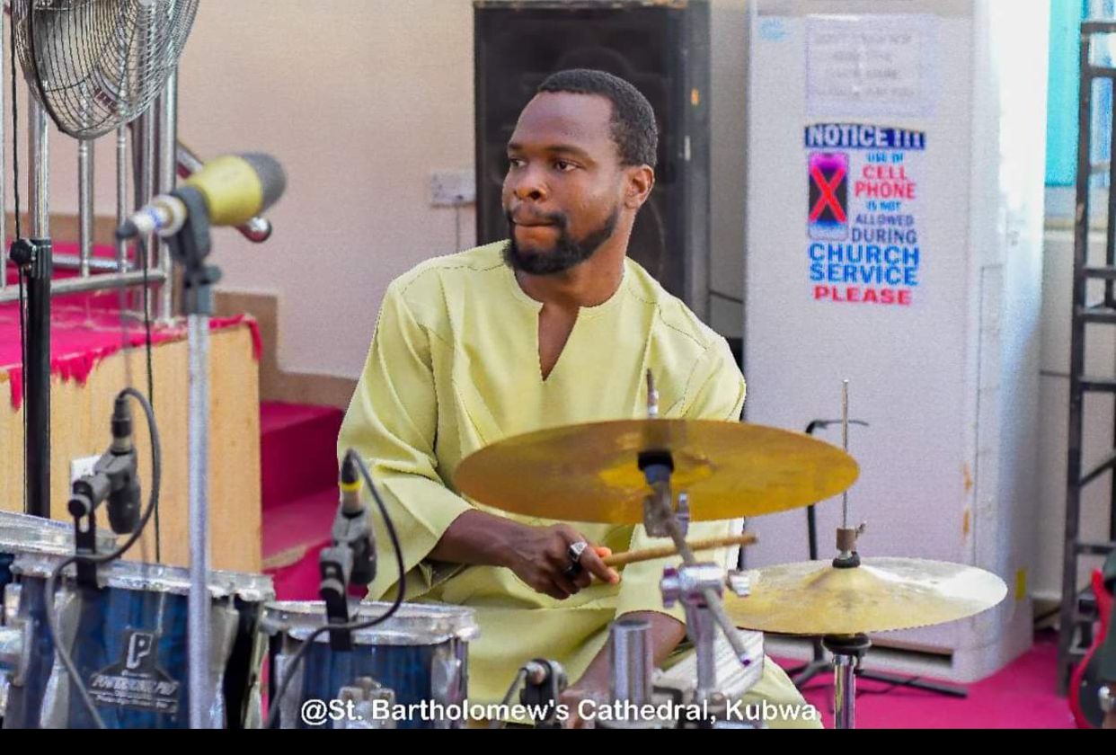 Worship team drummer