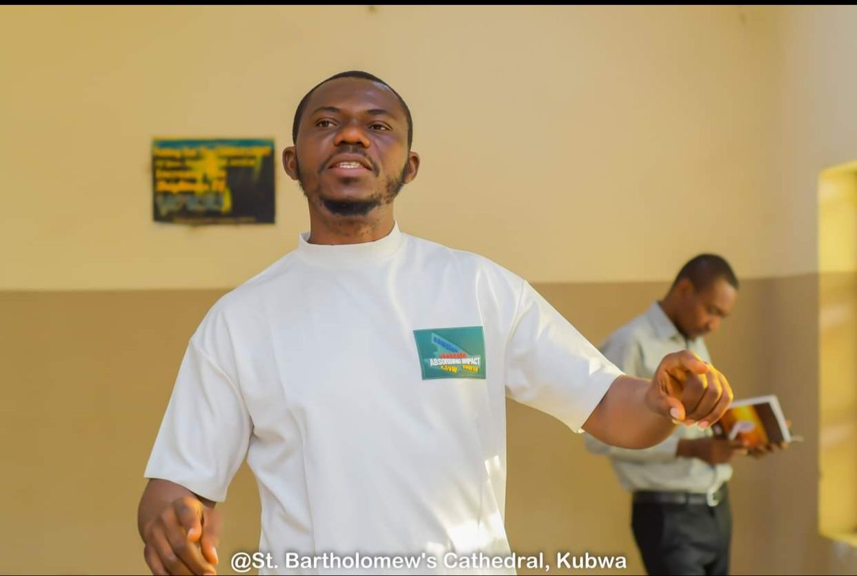 Youth minister leading